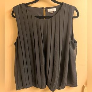 Calvin Klein Black Pleated Shell Sz XL
